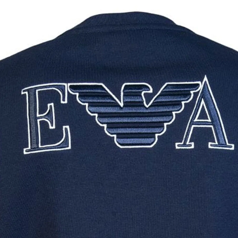 Мужской свитшот с круглым вырезом Emporio Armani, Navy Blue — фото 4