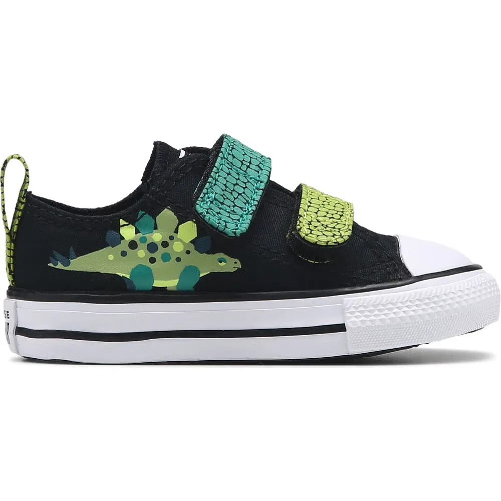Детские низкие кроссовки Chuck Taylor All Star 2V для малышей Converse, Black/Dino — фото 2