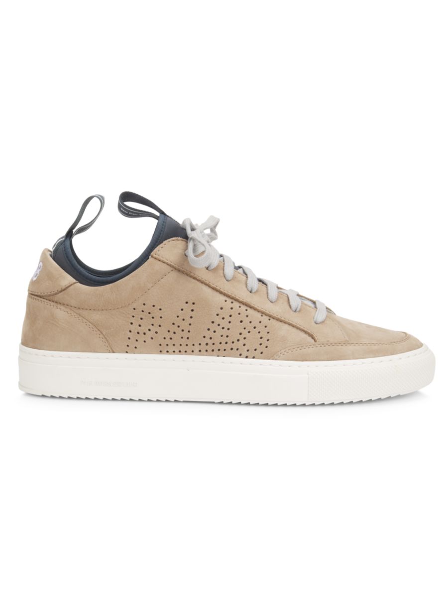 

Низкие кроссовки Soho из перфорированной замши P448, цвет Taupe Grey