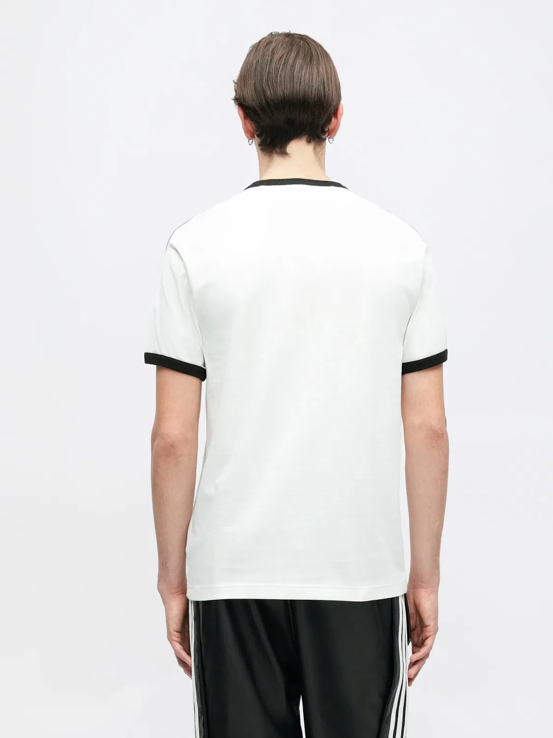 Футболка Adidas Originals Ringer белого цвета — фото 4