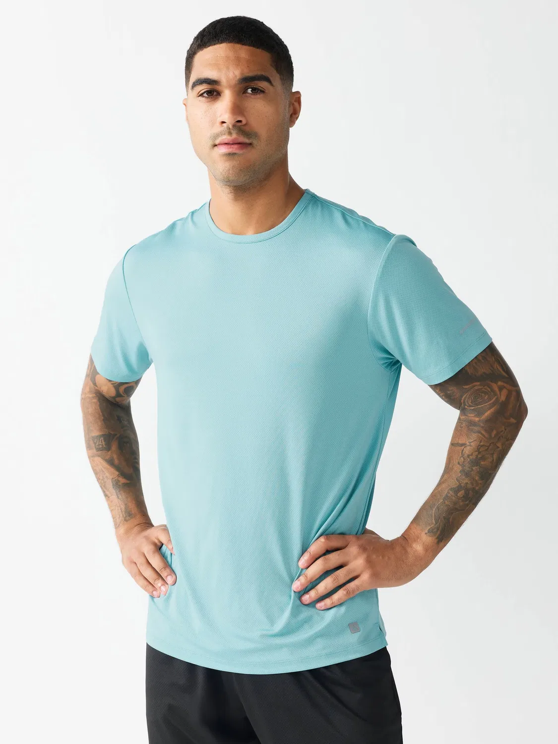Футболка с коротким рукавом Active Gym Training Top Next, синий/черный/зеленый — фото 2
