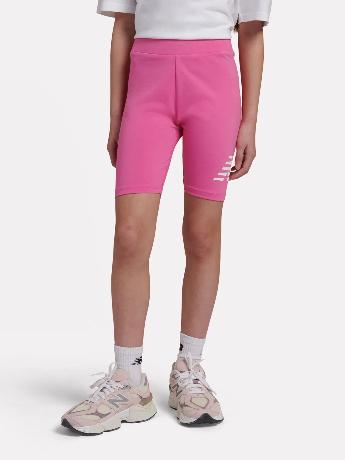 Шорты велосипедные Stacked Logo New Balance, розовый