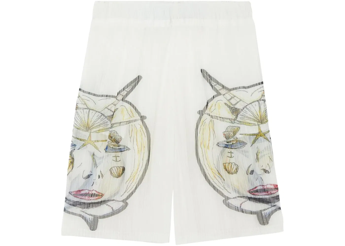 Мужские шорты с принтом Marine Sketch Burberry, White