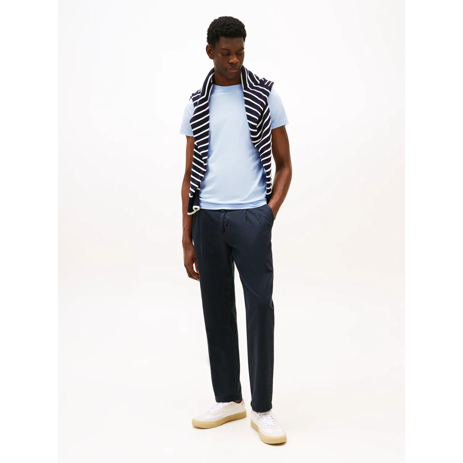 Мужская облегающая футболка с круглым вырезом Tommy Hilfiger, Breezy Blue — фото 4
