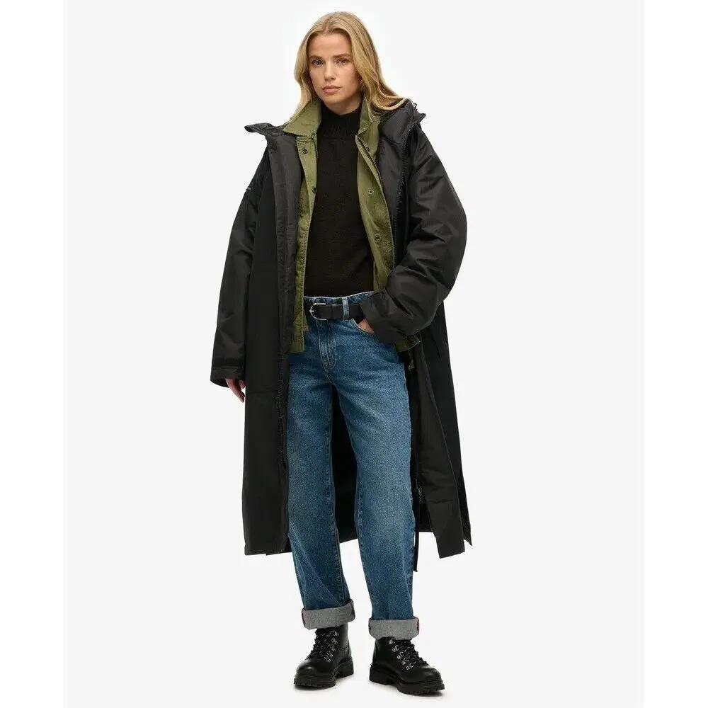 Женская ветровка с капюшоном Superdry, Schwarz — фото 4