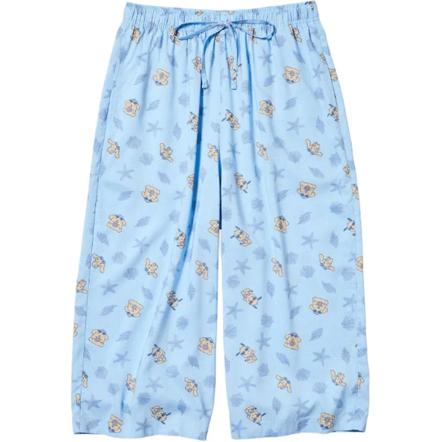 Повседневные брюки Sanrio SS26, UNIQLO, Aqua Blue