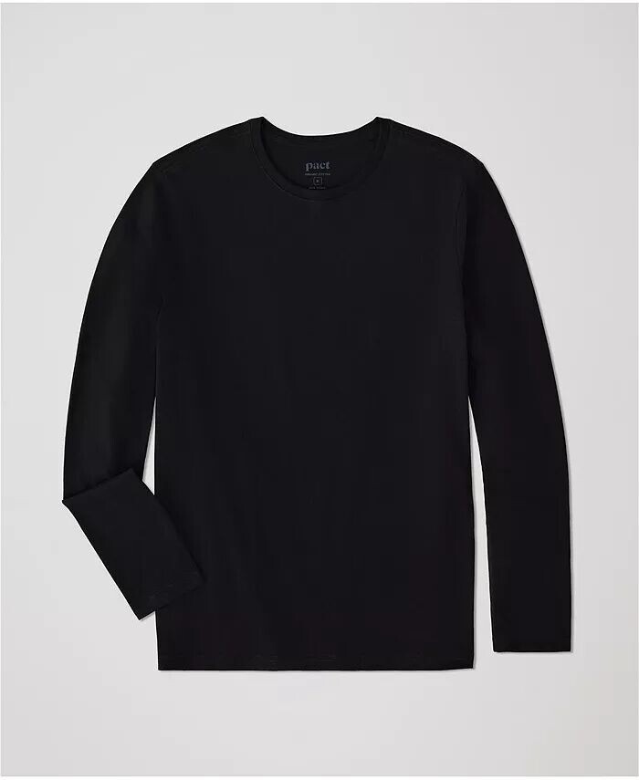 

Мужская футболка с длинным рукавом из органического хлопка Pact, черный (Размер S)