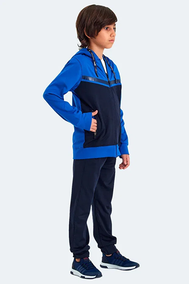 Детский спортивный комплект с принтом Slazenger, Navy Blue / Saks Blue — фото 3