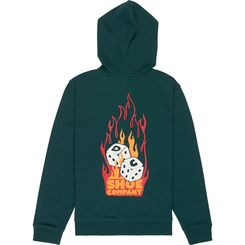 Толстовка на молнии Burning Dice Dc Shoes, зеленый — фото 2