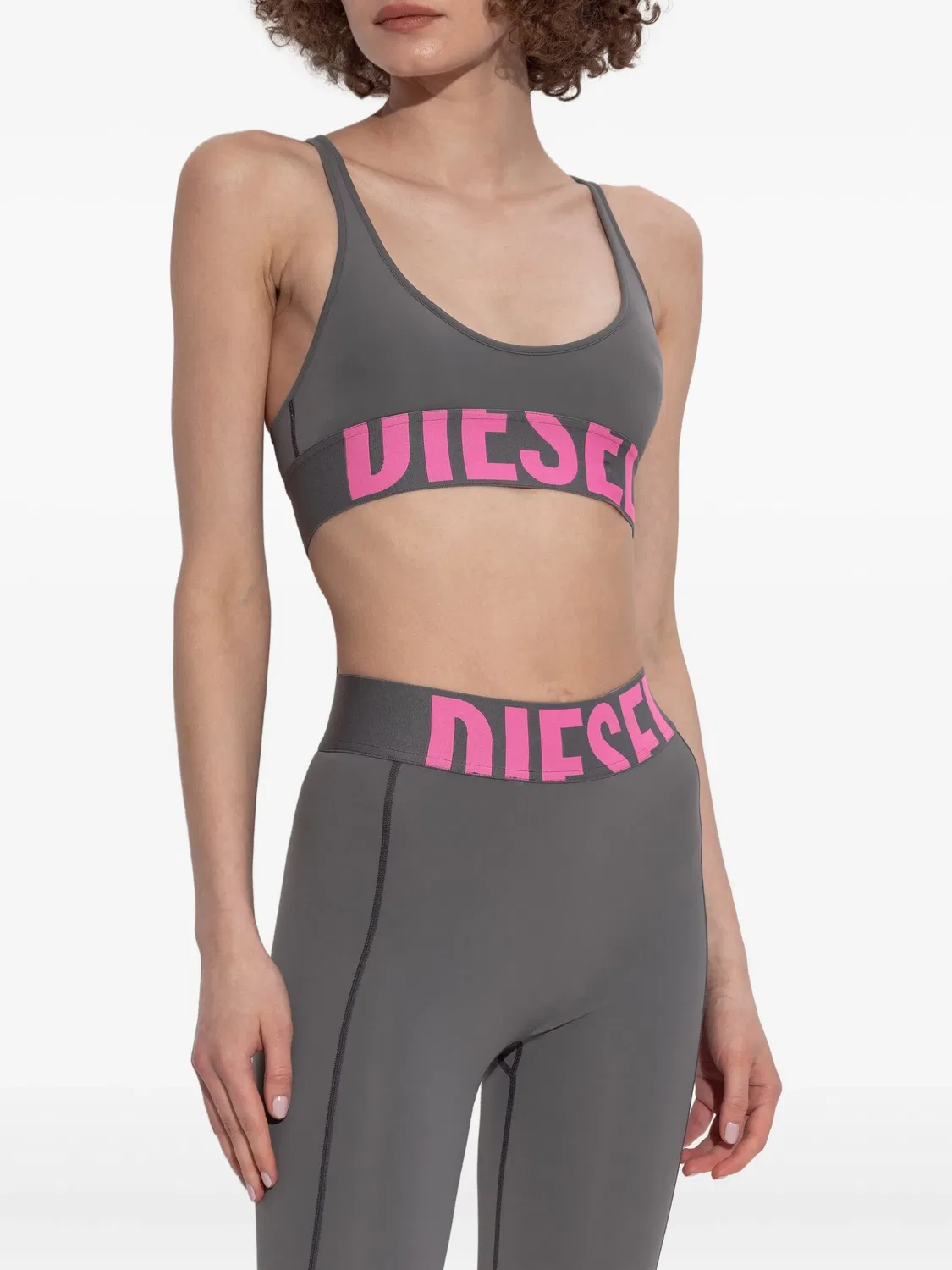 Diesel Спортивный бюстгальтер Allisob-D-Pop Розовый — фото 3