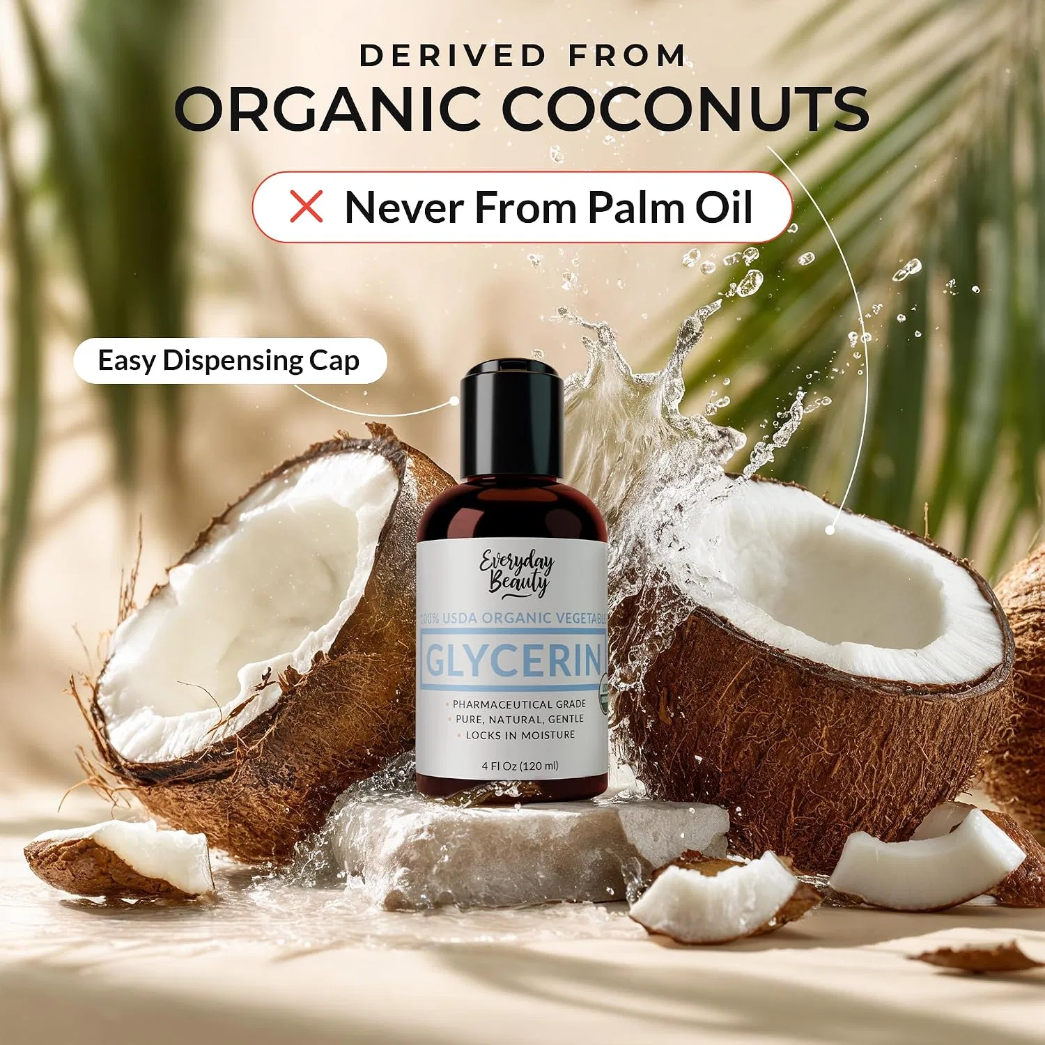 Масло для тела и волос Organic Glycerine, 118 мл Everyday Beauty Helping You Feel Beautiful Inside And Out — фото 3