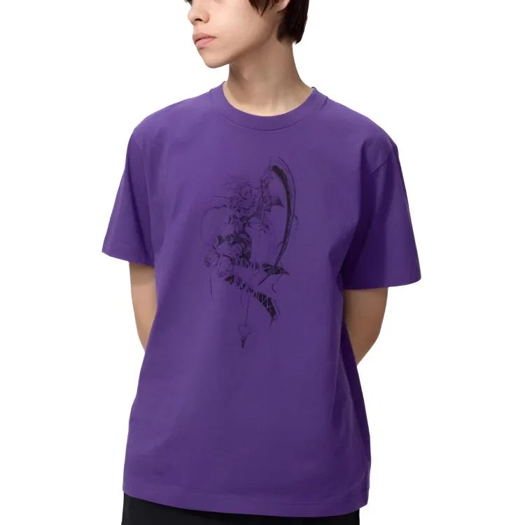 Футболка x JIYINGSHE, LIANMINGKUAN SS26 Unisex UNIQLO, Dark Reddish Purple — фото 3