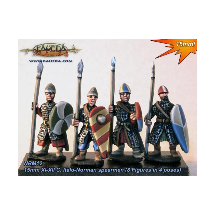 

Итало-нормандские копейщики, Historical Miniatures - Normans (15mm) (Baueda)