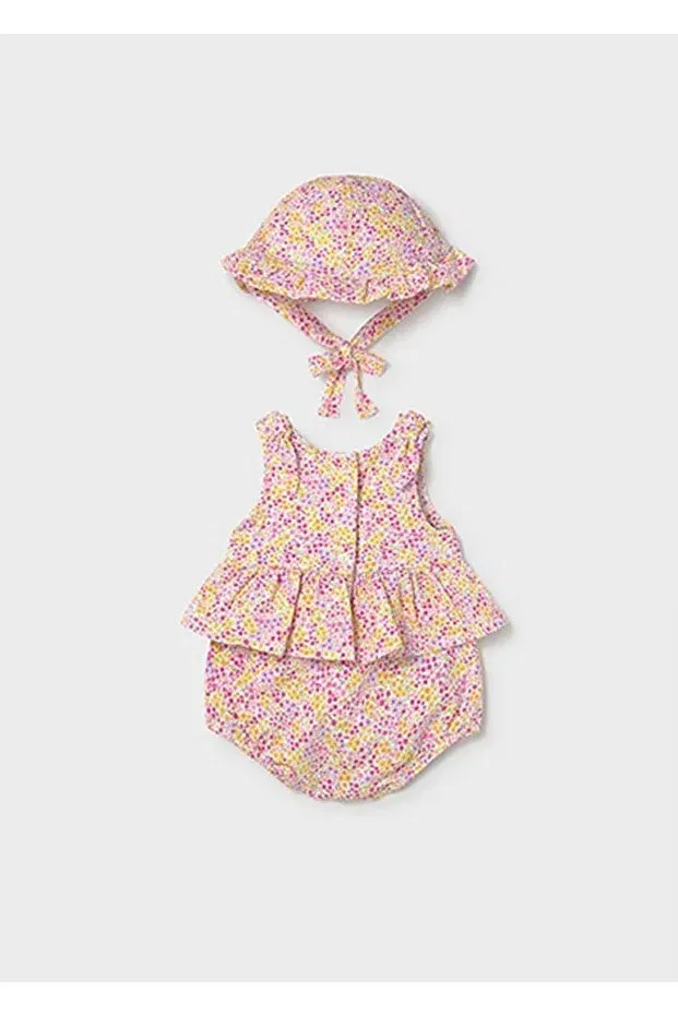 Детский комбинезон для девочек хлопковый Mayoral, Pink — фото 3