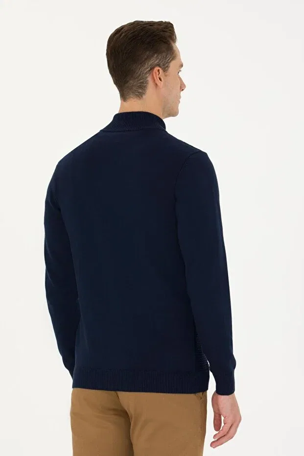 Мужской кардиган из хлопка Basics U.S. Polo Assn., Navy Blue — фото 2