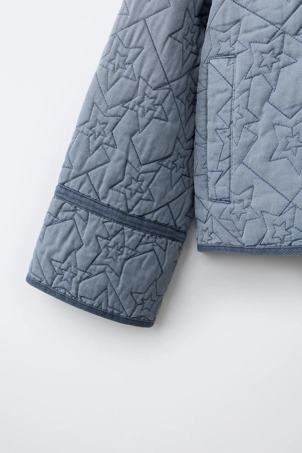 Куртка с принтом звезд ZARA, Bluish — фото 3
