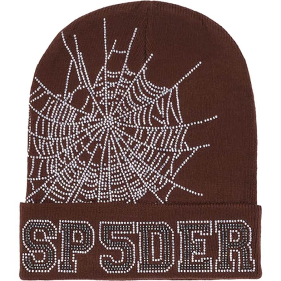 

Шапка Sp5der Web Beanie, коричневый