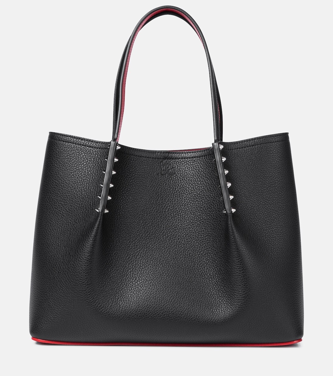 

Маленькая кожаная сумка-тоут Cabarock Christian Louboutin, черный