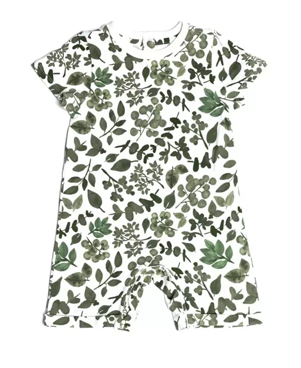 Детский комбинезон с коротким рукавом Norani, Green Leaves