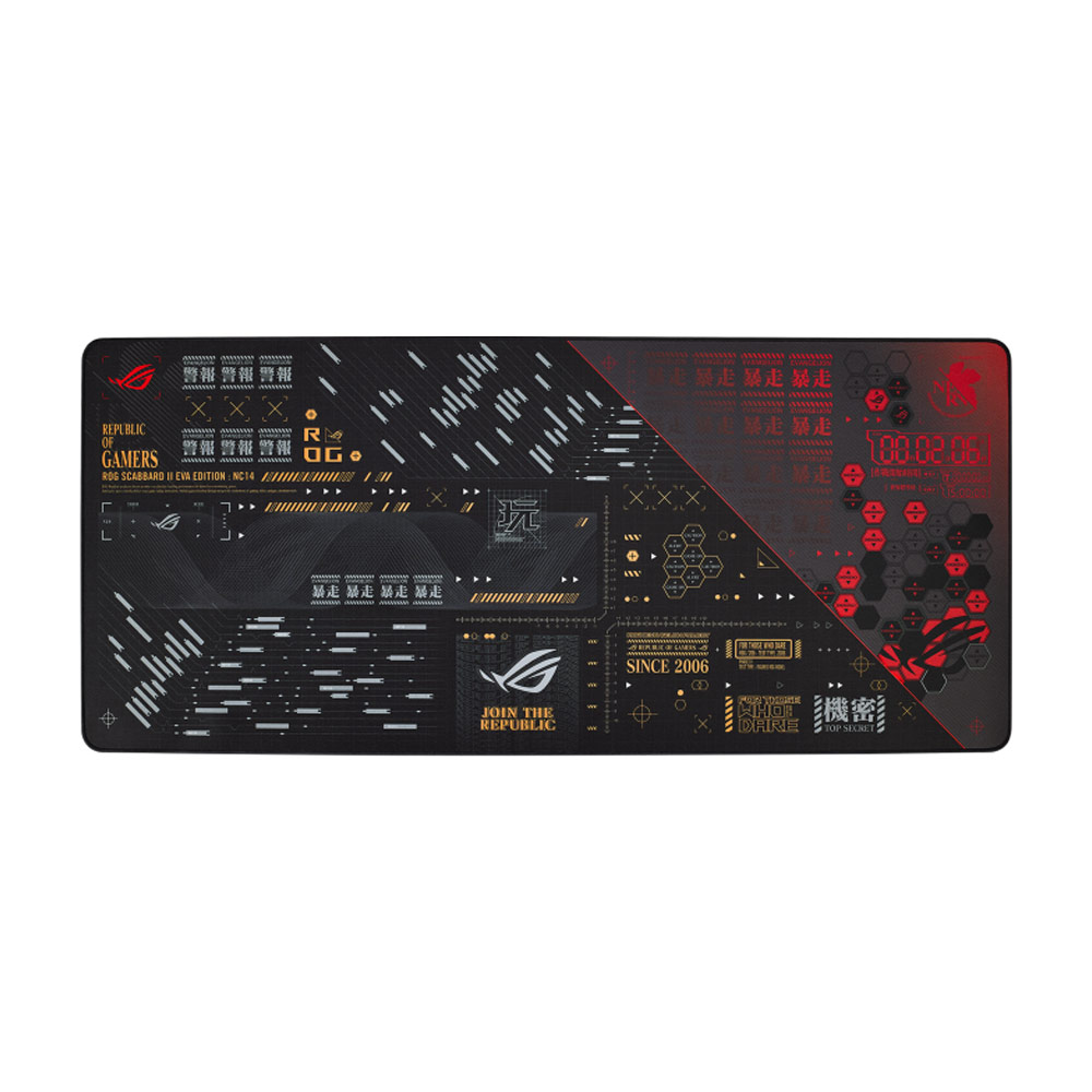 

Игровой коврик для мыши ASUS ROG SCABBARD II EVA EDITION, чёрный-цветной