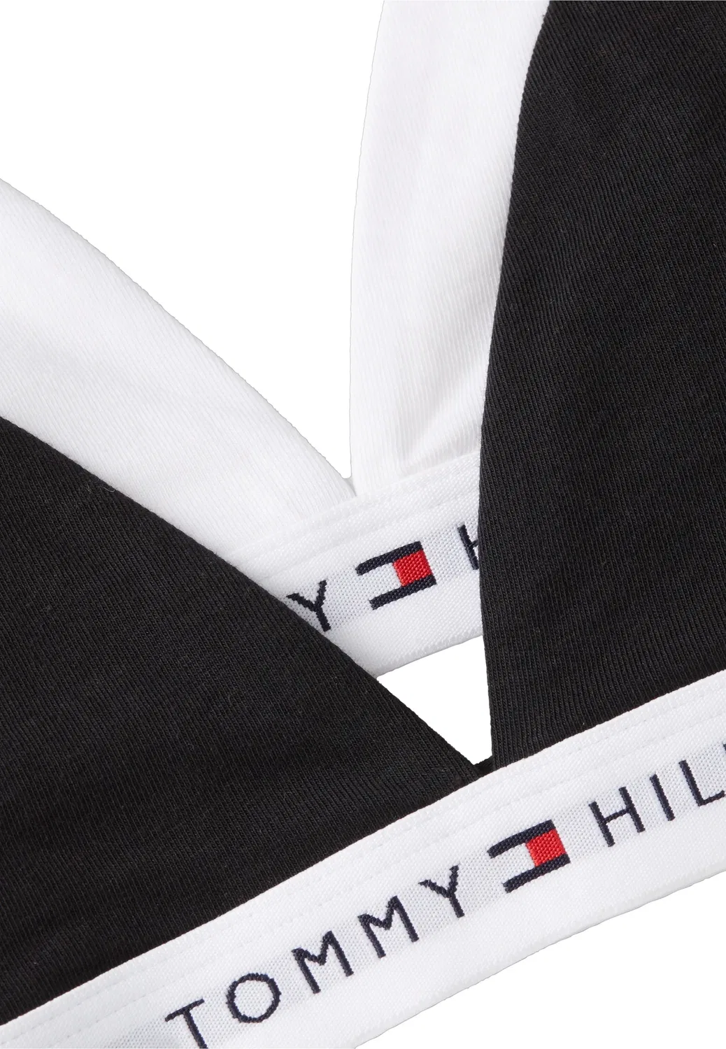 2 упаковки - треугольный бюстгальтер Tommy Hilfiger, White/Black — фото 3
