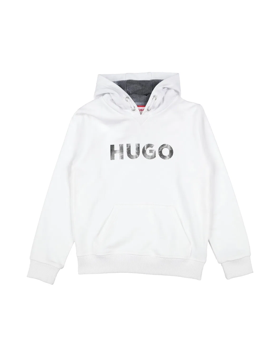 Подростковое худи с принтом Hugo Boss, белый
