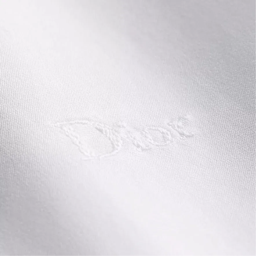 Женская рубашка с отложным воротником прямого кроя White DIOR, Белый — фото 4