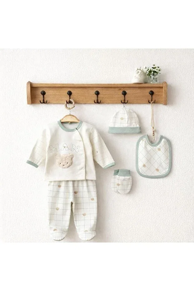 Детский комплект боди для мальчиков хлопковый Basics Bys Baby Fashion, Green — фото 2