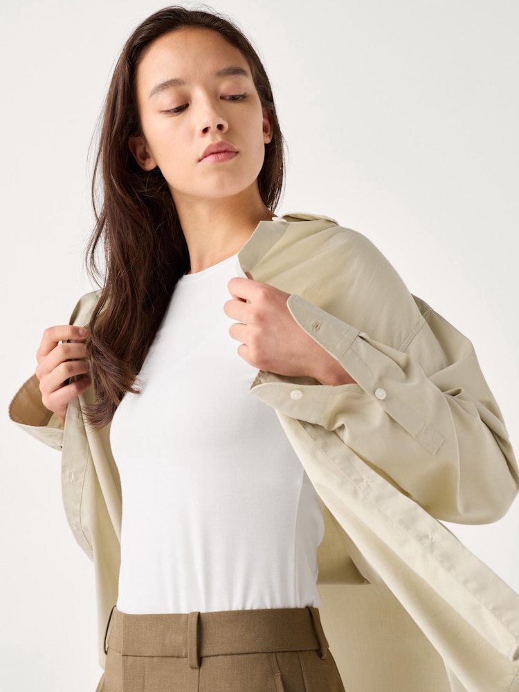 

Футболка с круглым вырезом heattech Uniqlo, белый