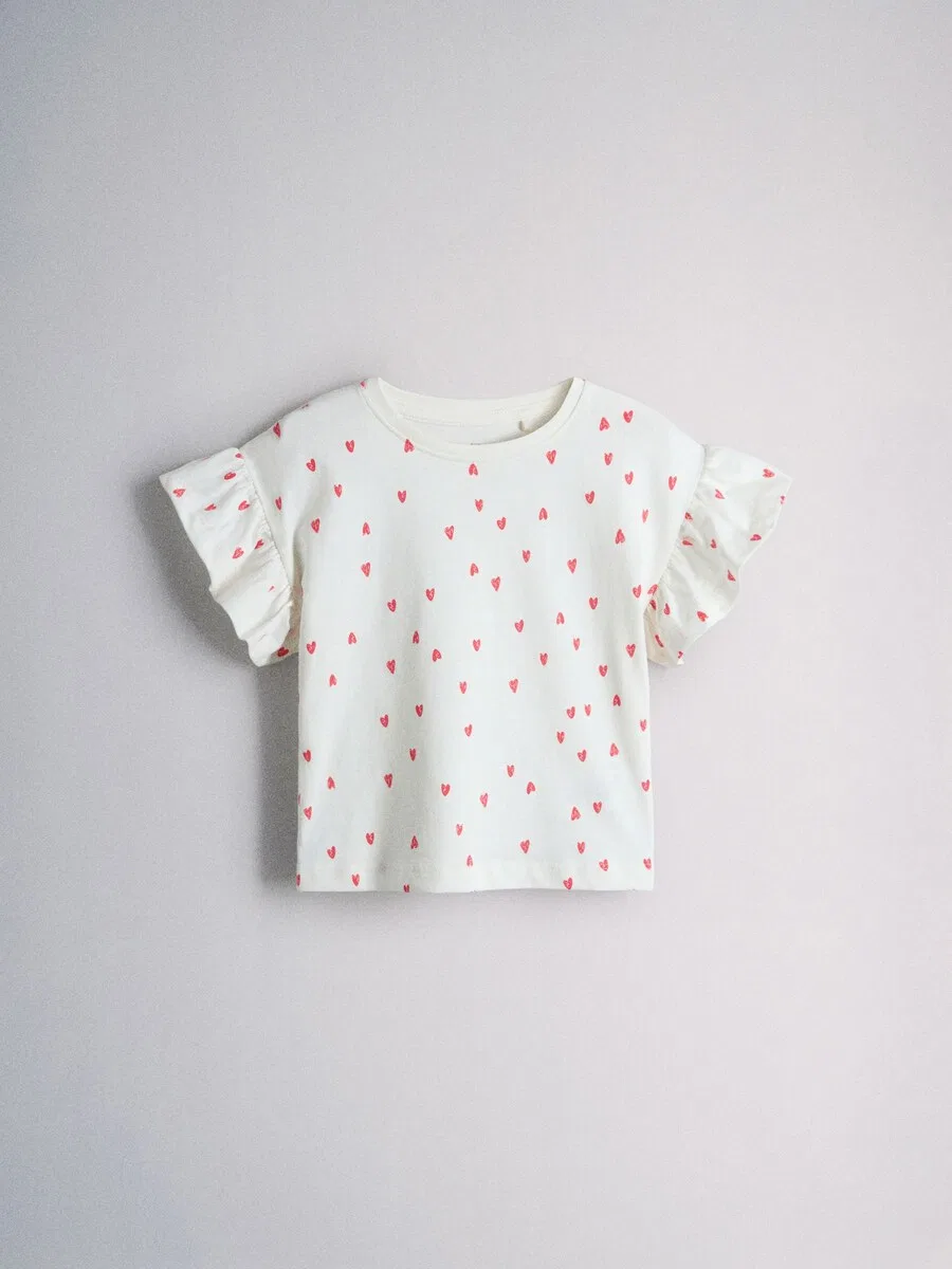 Пижамный комплект в кремовом, пастельно-голубом, светло-голубом, розовом и красном цветах The Set — фото 3