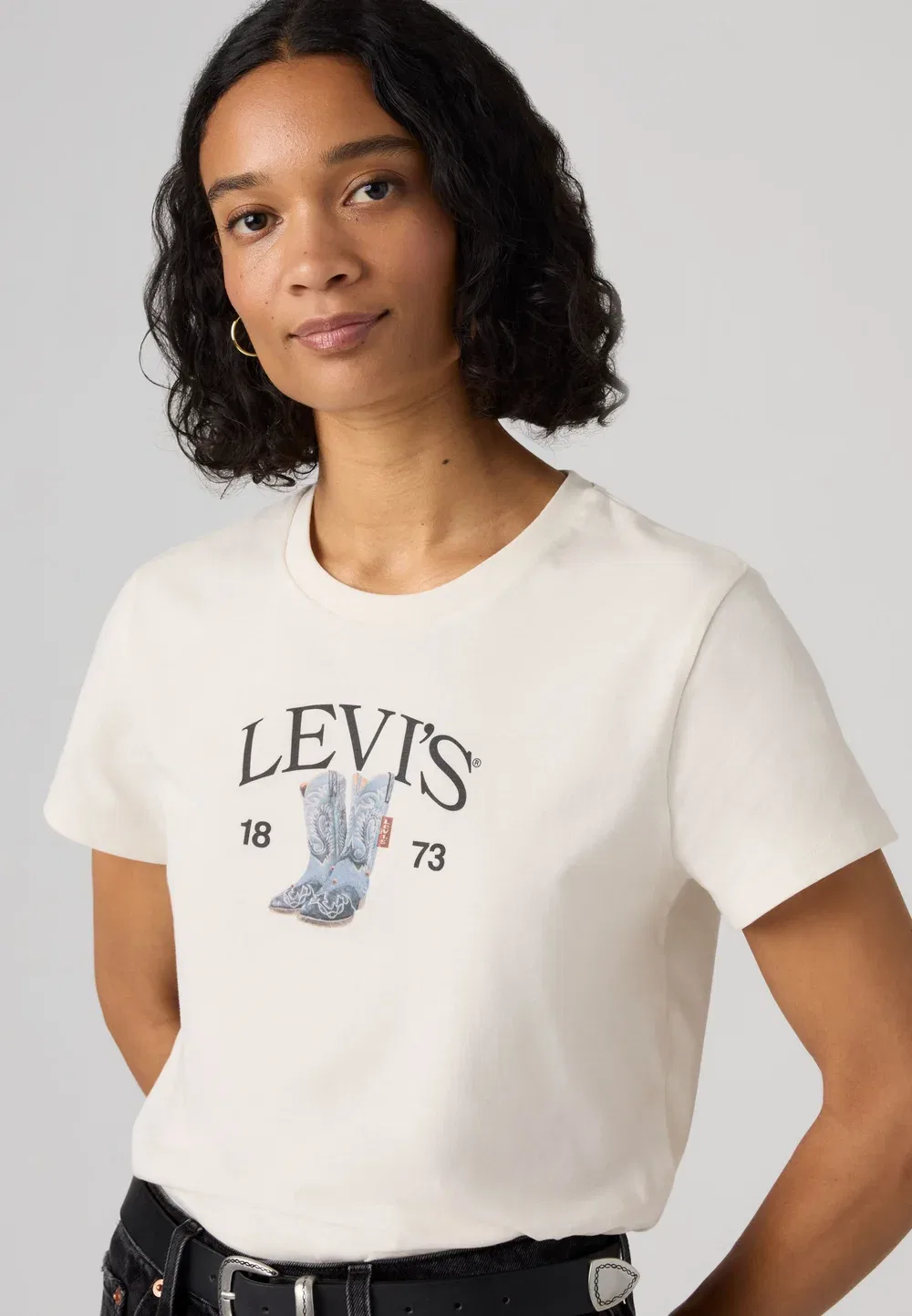 Идеальная футболка - футболка с принтом Levi'S, Levi'S Denim Boots Egret — фото 4