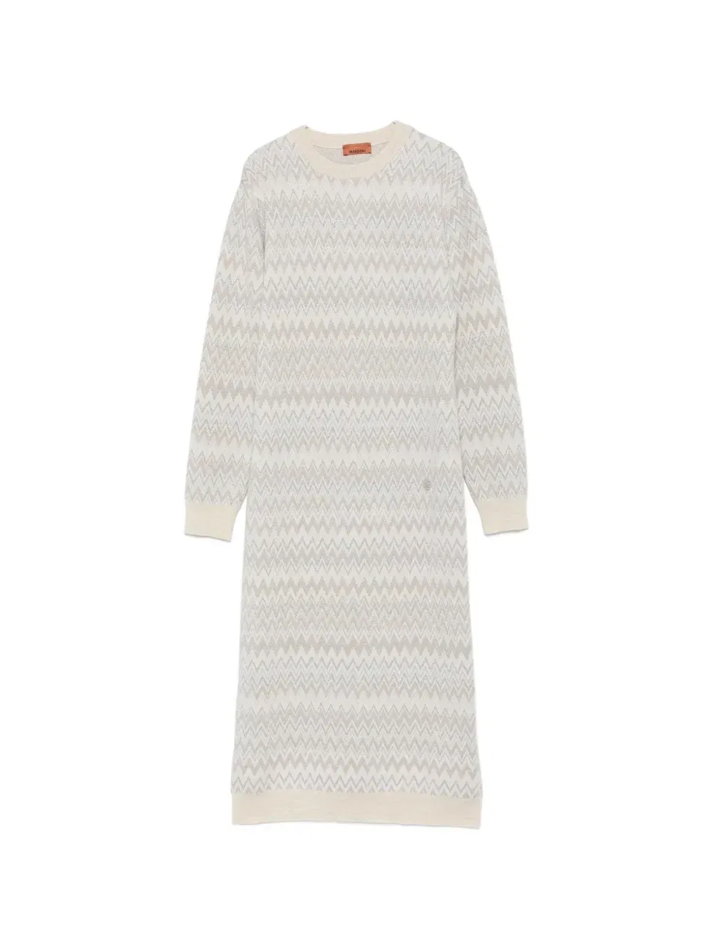 Платье с длинными рукавами Missoni Kids, бежевый
