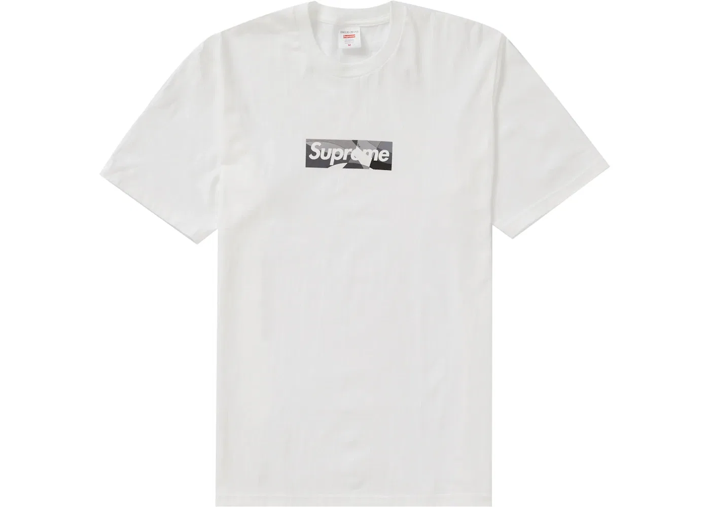 Мужская футболка с принтом Emilio Pucci Box Logo Supreme, White/Black