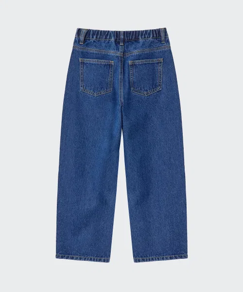 Детские джинсы с изогнутым кроем Medium Indigo MUSINSA STANDARD KIDS — фото 4
