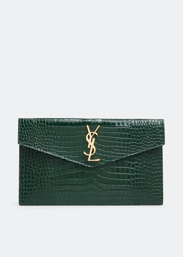 

Клатч SAINT LAURENT Uptown pouch, зеленый