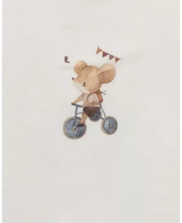 Детский комплект для мальчиков с принтом Playful Mouse Collection Ely'S & Co., Ivory Blue — фото 2