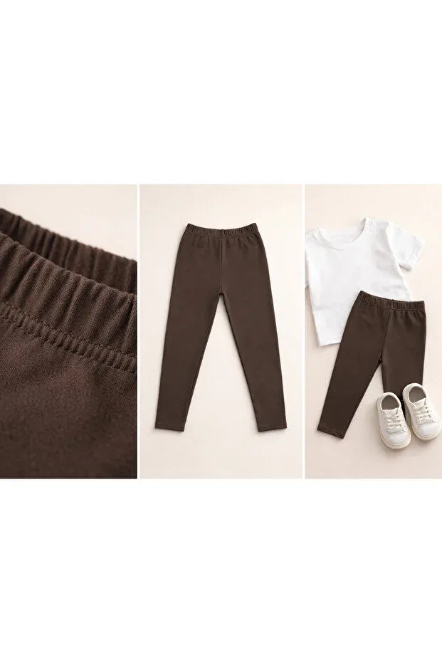 Детские леггинсы для девочек хлопковые Aykır I Bebe, Brown — фото 4