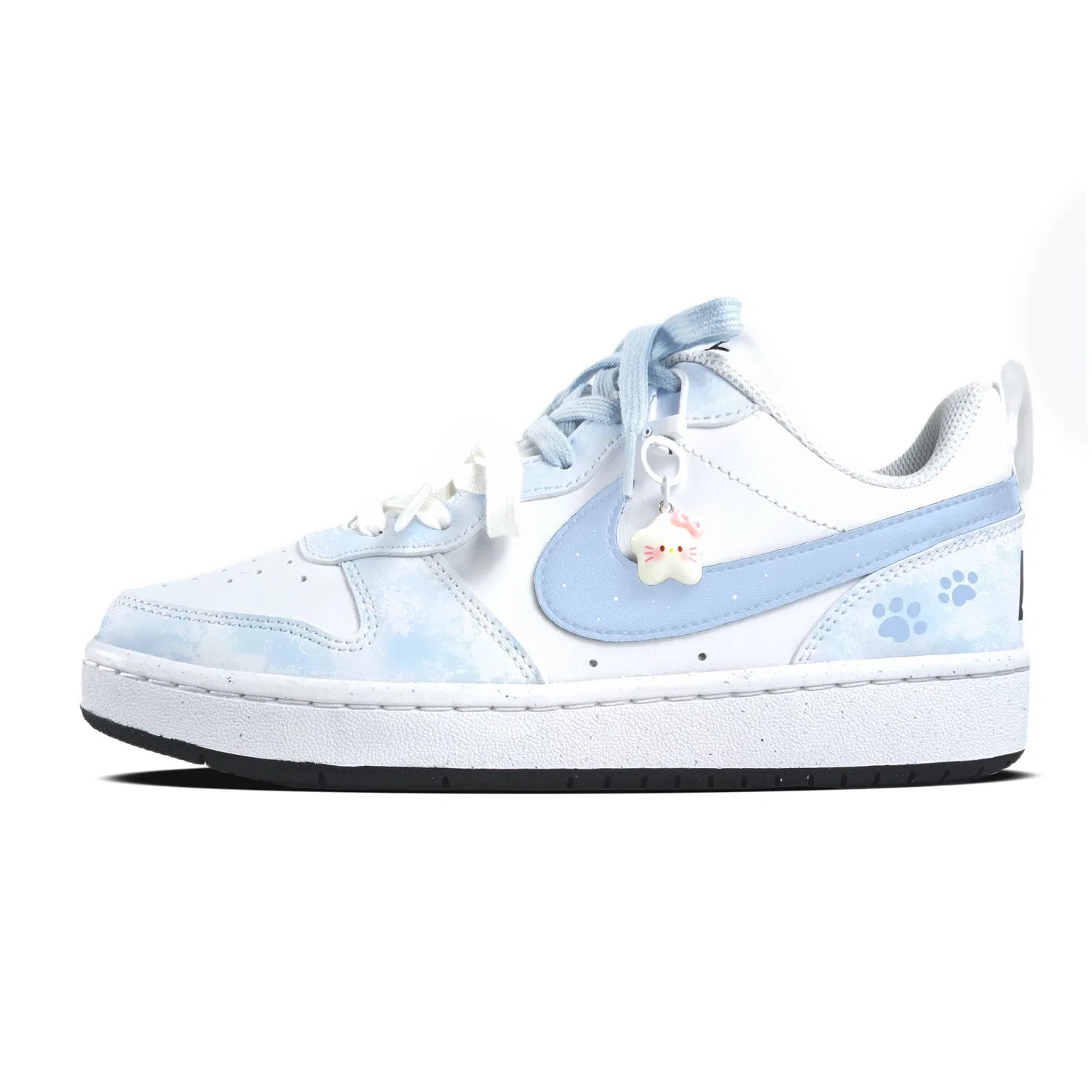 Детские кроссовки для скейтбординга с принтом, Court Borough, Nike, Light Yellow — фото 4