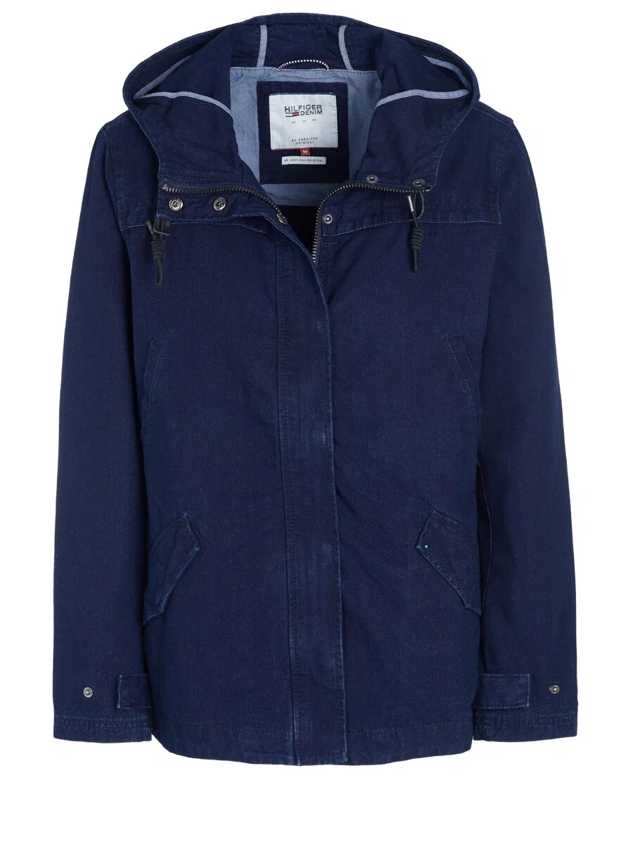 Куртка Tommy Hilfiger Between-Season Jacket 'Tommy Hilfiger Denim Jacke' синего цвета