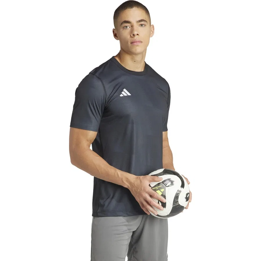Футболка спортивная с принтом adidas, Черный — фото 2