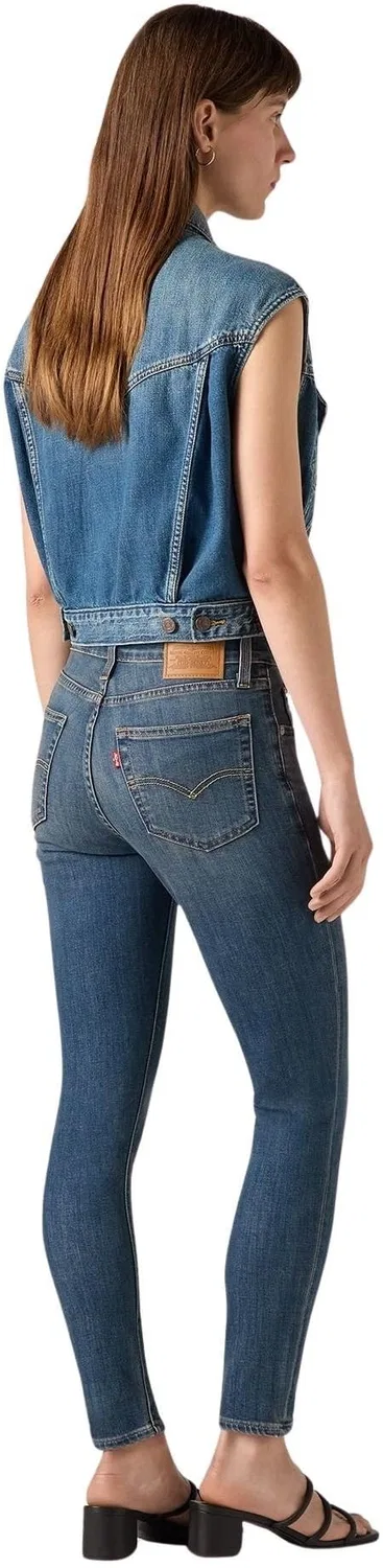 Женские джинсы с высокой посадкой скинни Levi's 721, Cool for Real - Dark Wash — фото 2