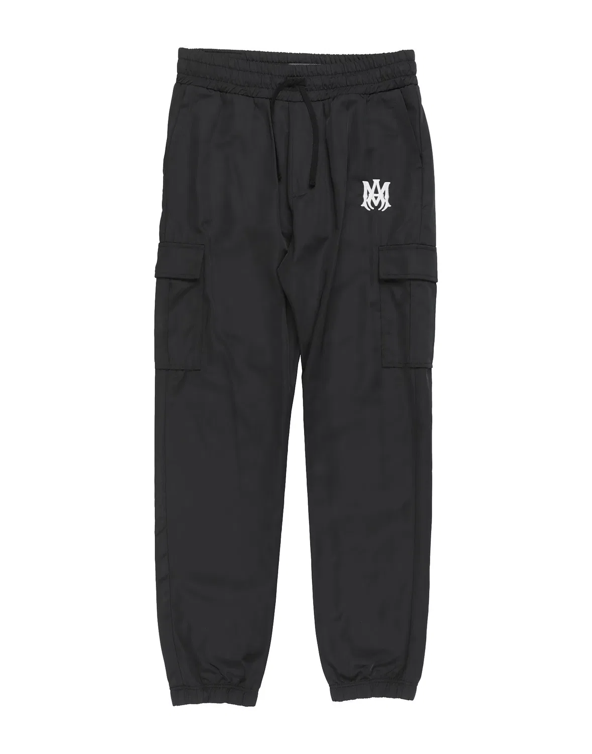 Детские брюки-карго с вышивкой Amiri, черный