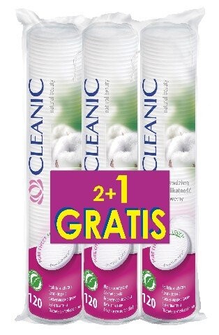 

Подушечки косметические круглые, 3х120 шт. Cleanic, Pure Effect