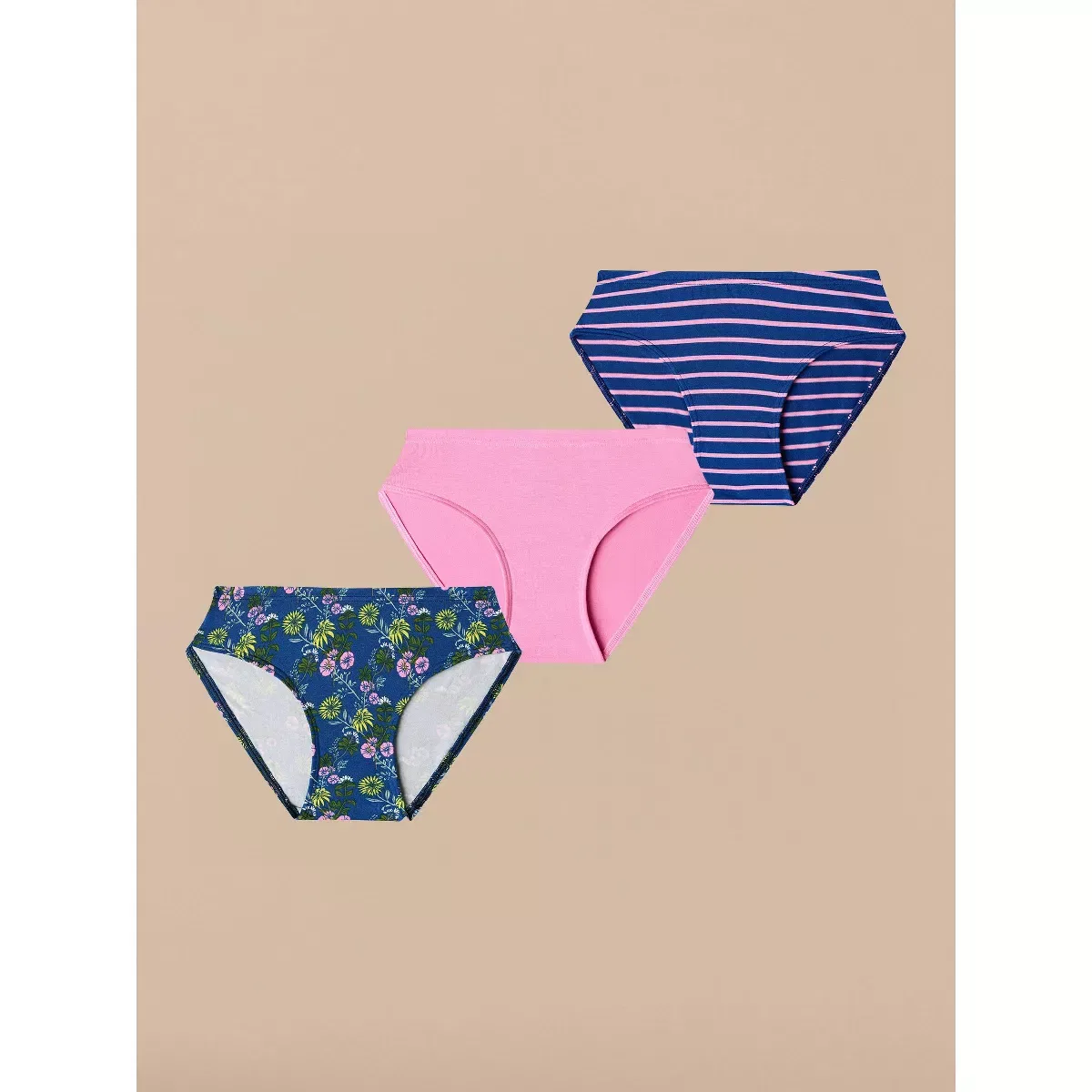 Детский комплект трусиков-бикини из модала 3 шт MeUndies, Flower Power Pack