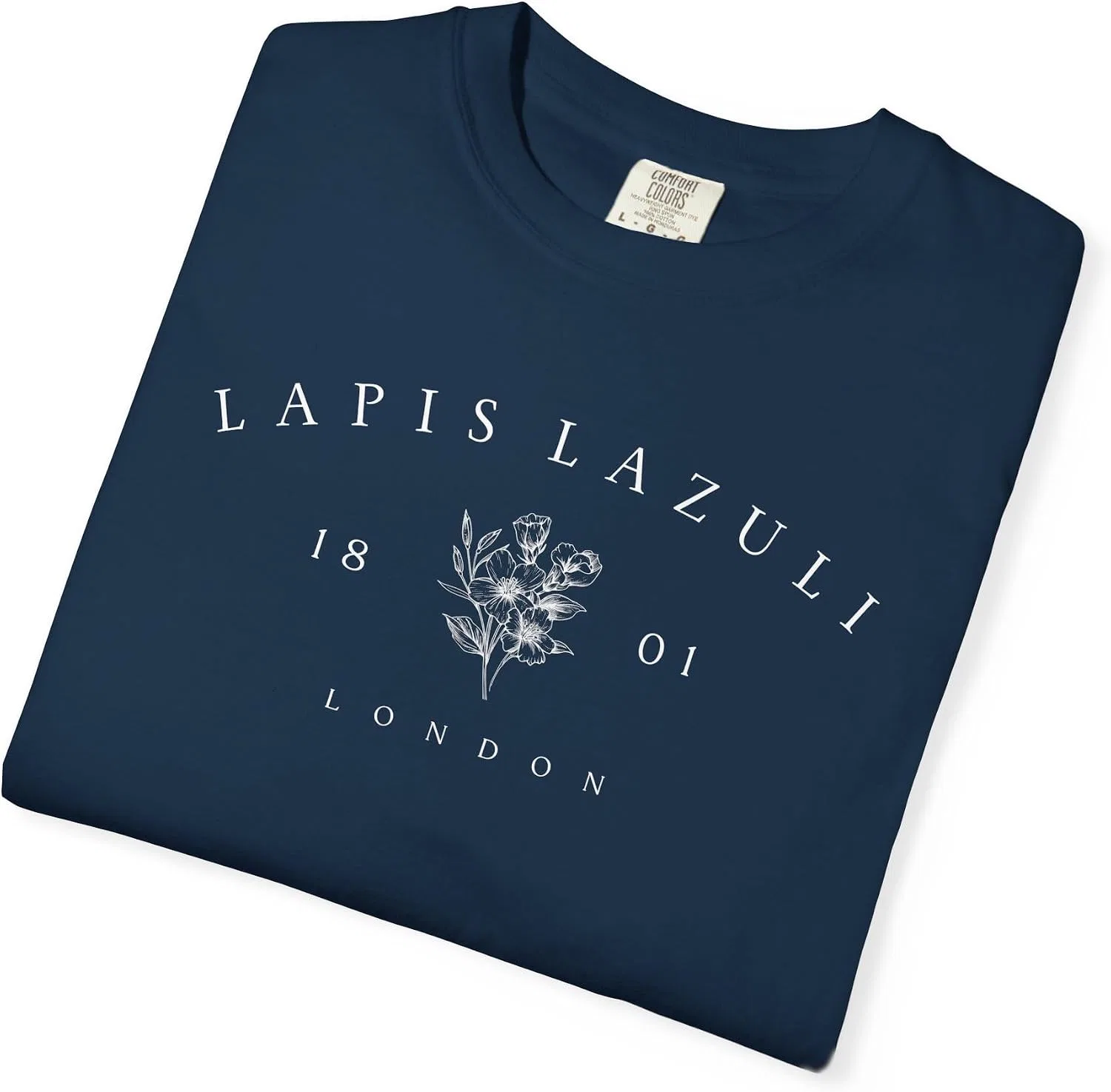 Женская футболка с круглым вырезом Comfort Colors 1717, True Navy — фото 4
