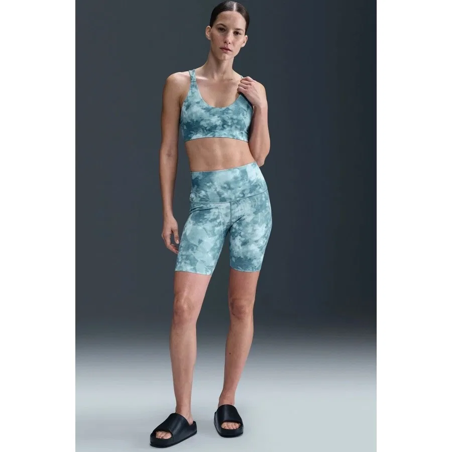 Спортивный бюстгальтер с принтом Zenvy Light-Support Padded Printed Nike, Синий — фото 4