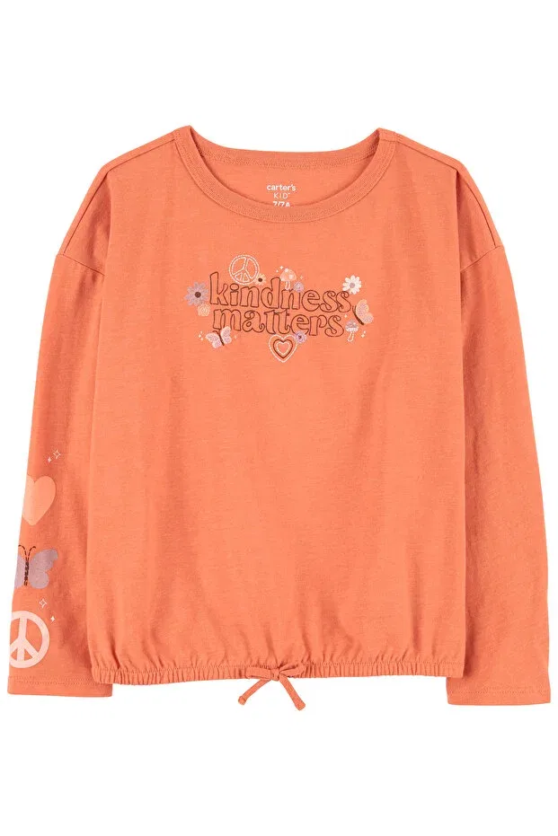 Детская футболка для девочек хлопковая Carter's, Orange