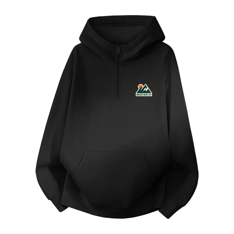 Детский свитшот утепленный на флисе с капюшоном MINISO, Black