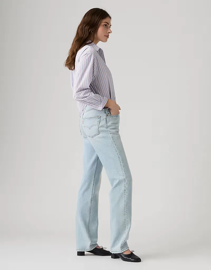 Легкие прямые джинсы Levi's 501 '90-х годов, светло-голубой — фото 4