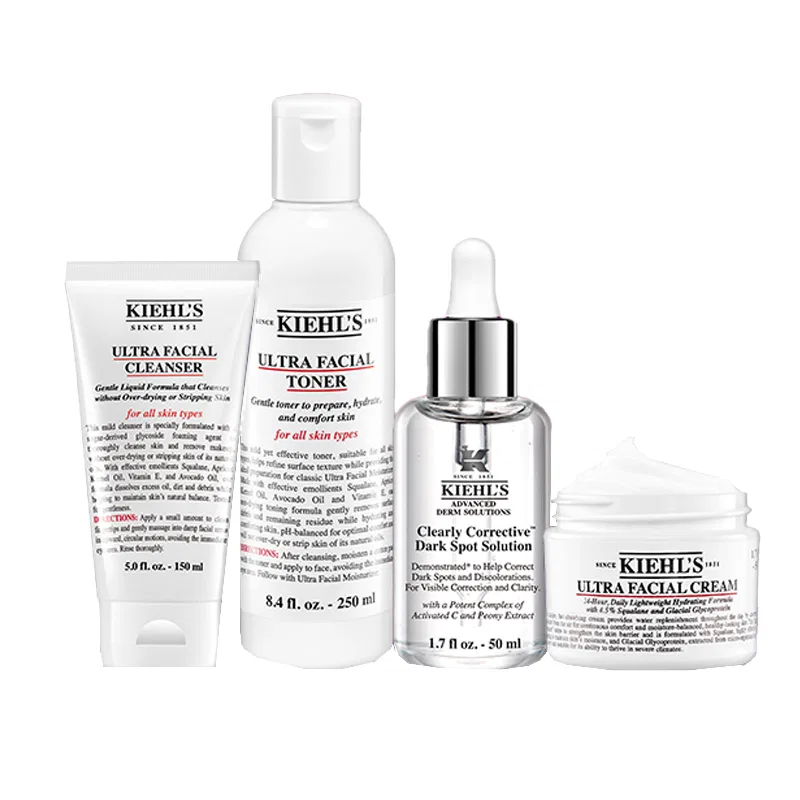 Набор для ухода за кожей Kiehl's High Moisturizing Brightening Ampoules Celebrity Skincare Set